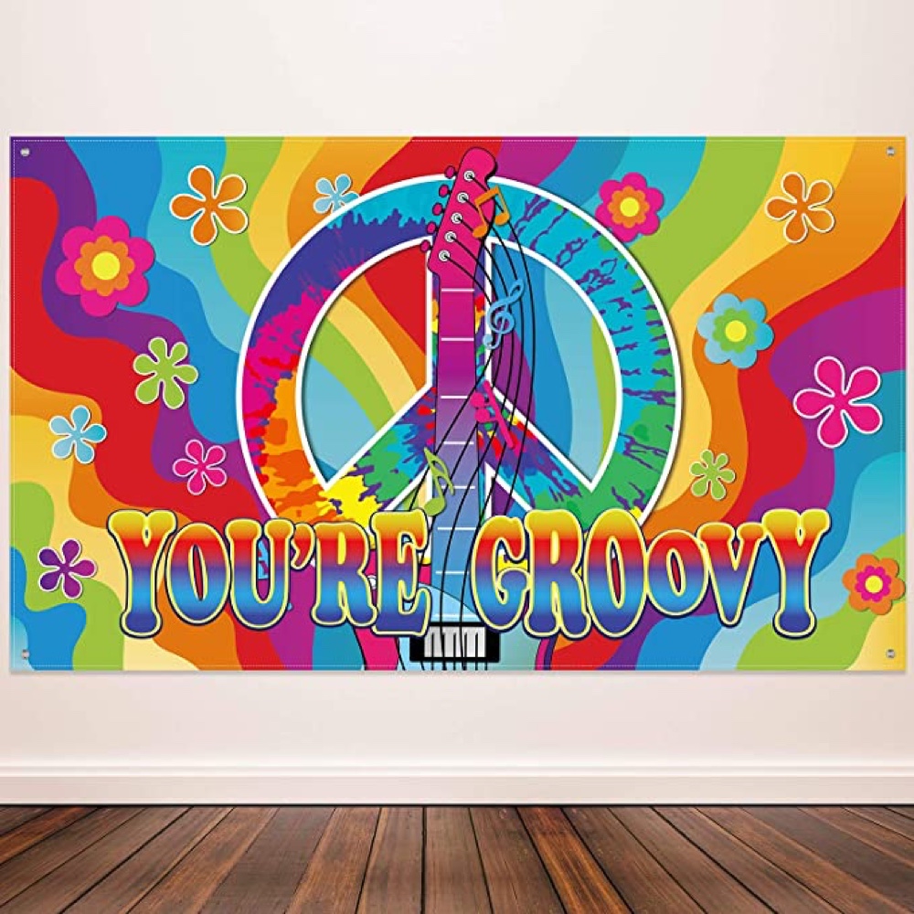 60's Themed Party - Hippy Party Ideas - 60's Theme Party Backdrop