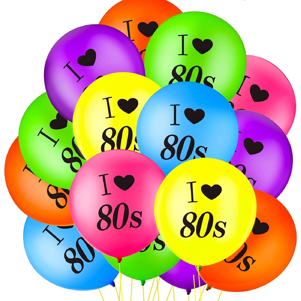 80's Theme Party Ideas for Games - Decorations - Costumes - 80's Themed Balloons