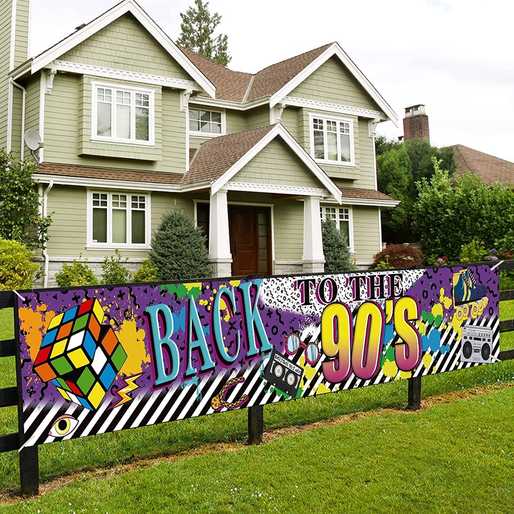 90's Themed Party - 1990's Party Ideas - 90's Theme Party Banner