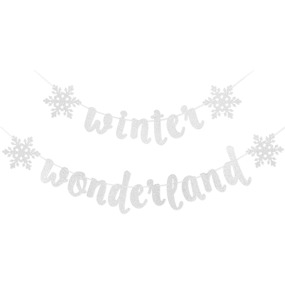 Winter Wonderland Party Ideas - Decorations - New Year - Christmas Party Themes - Banner