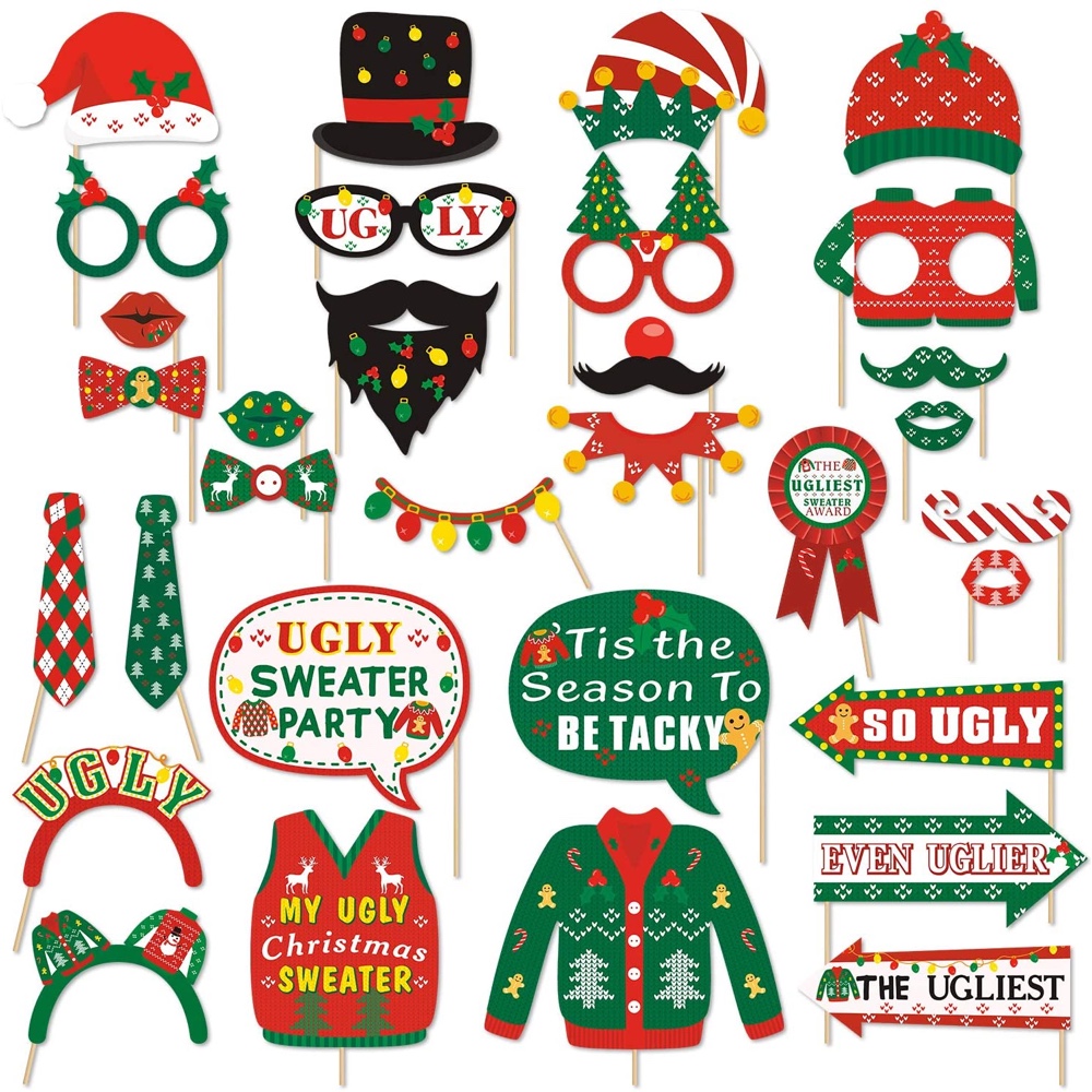Ugly Christmas Sweater Themed Party - Office Xmas Party Ideas - Workplace Party Ideas - Centre Piece