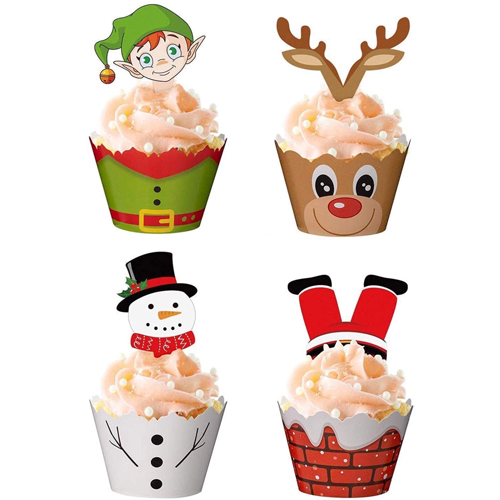 Rudolph Christmas Party Ideas - Xmas Themed Party - Cupcake Wrappers