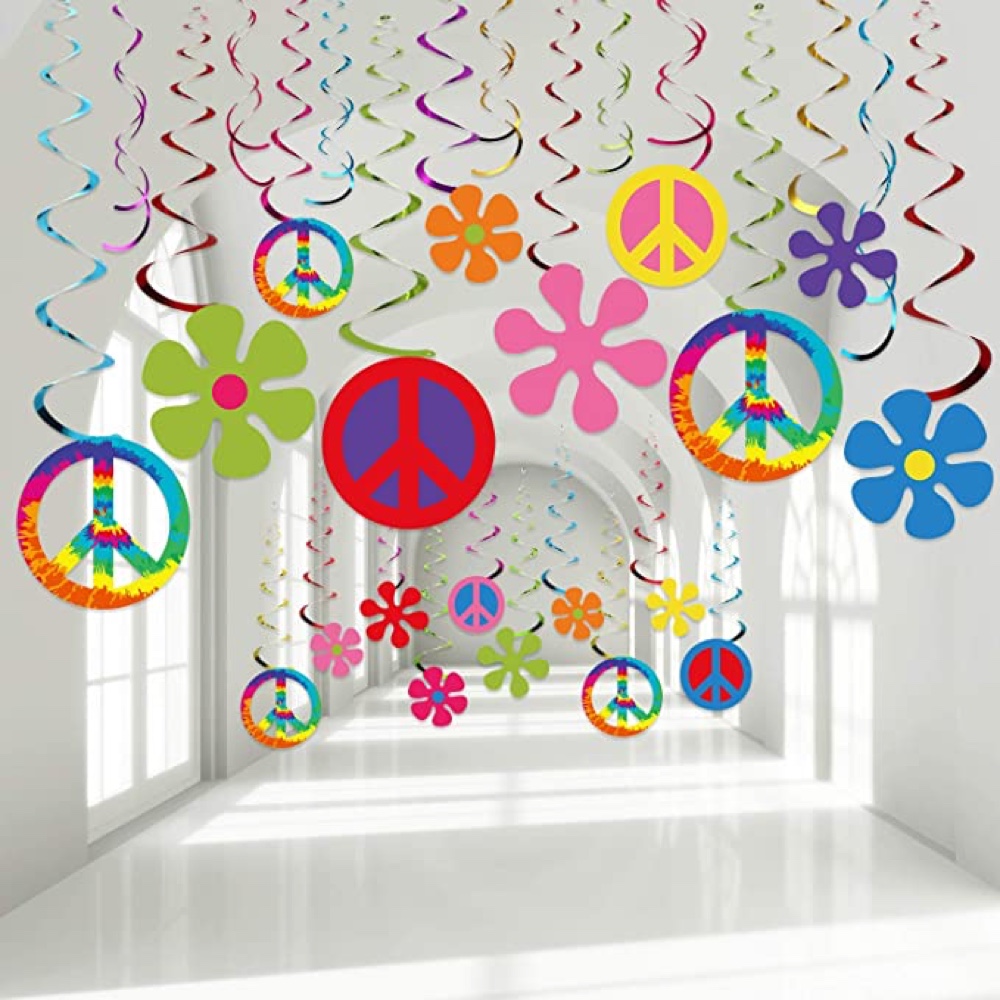 60's Themed Party - Hippy Party Ideas - 60's Theme Party Hanging Decorations