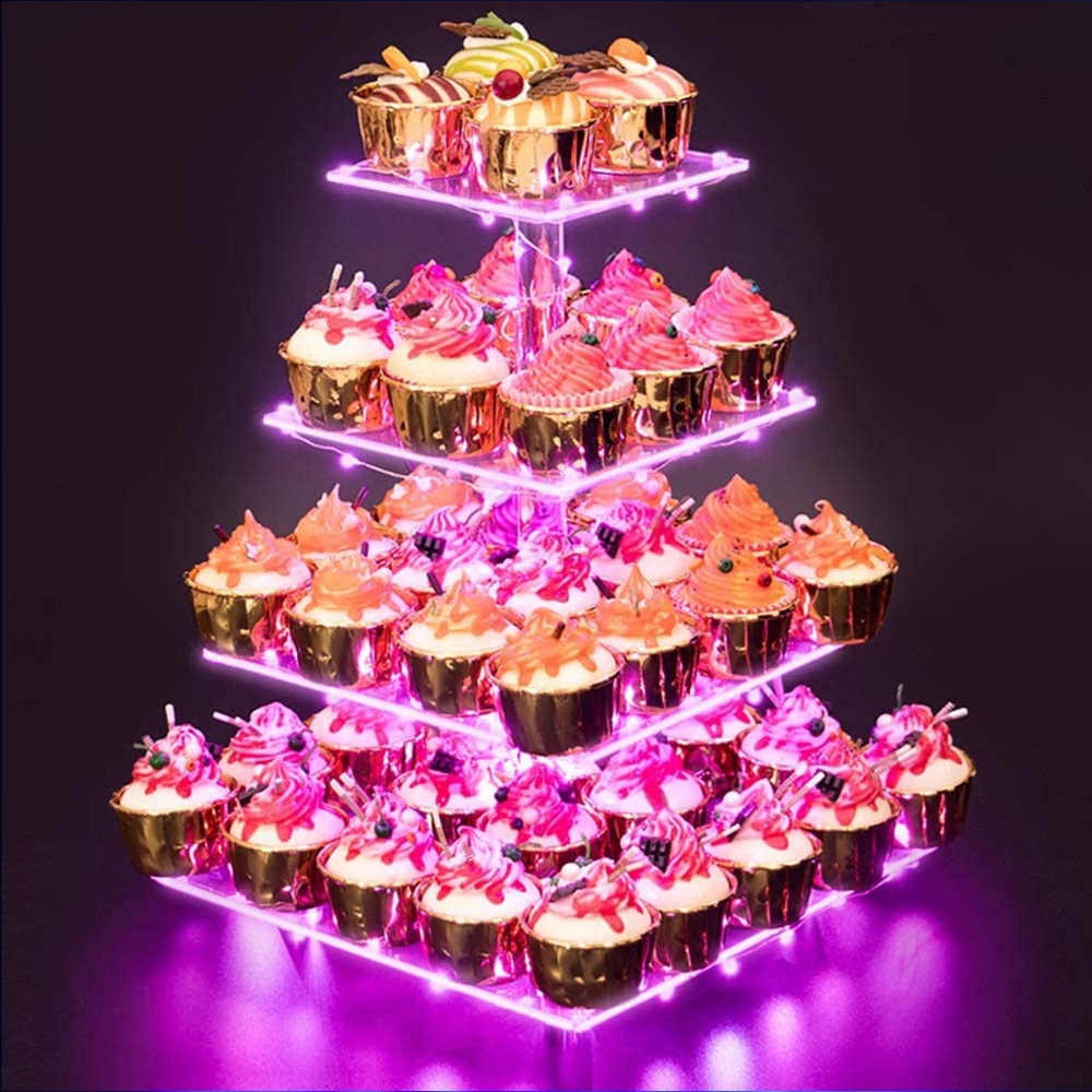 Ibiza Chill Out Theme Party - Ibiza Rave Supplies - LED Neon Cupcake Stand