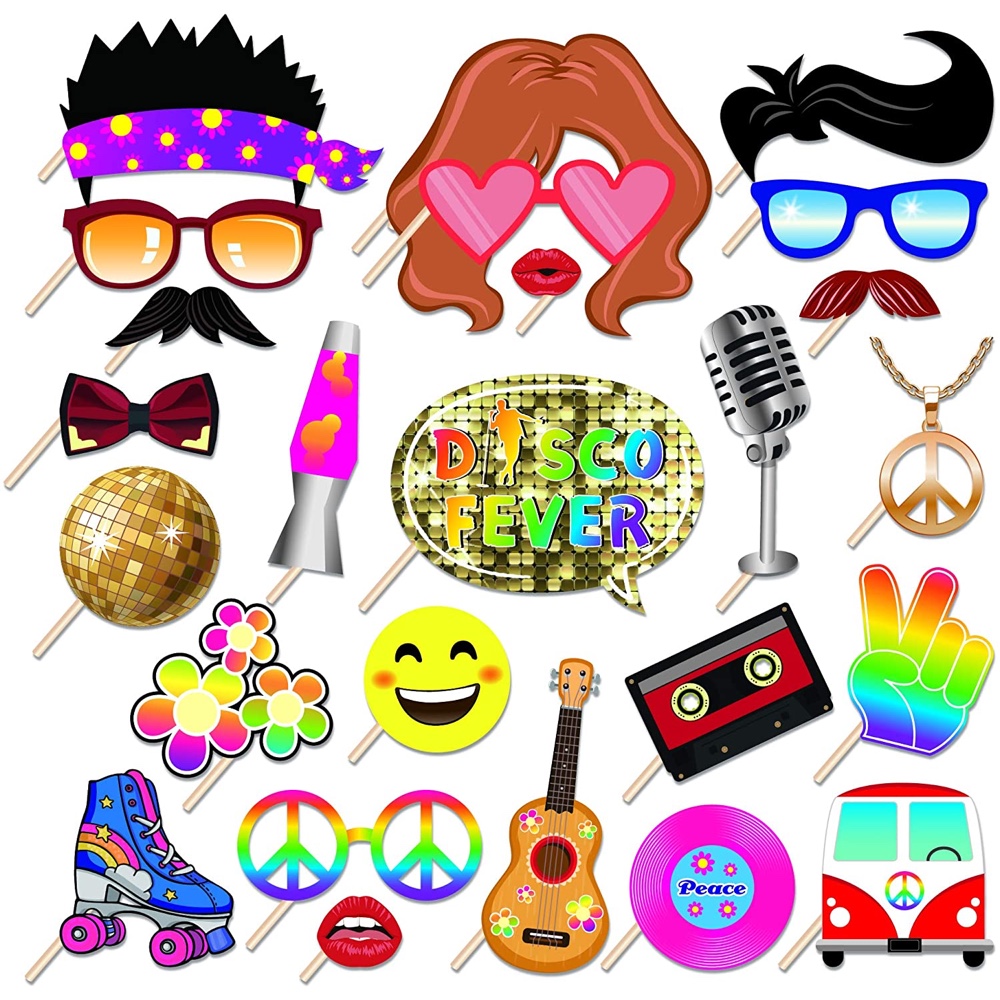 60's Themed Party - Hippy Party Ideas - 60's Party Theme Photo Booth Props