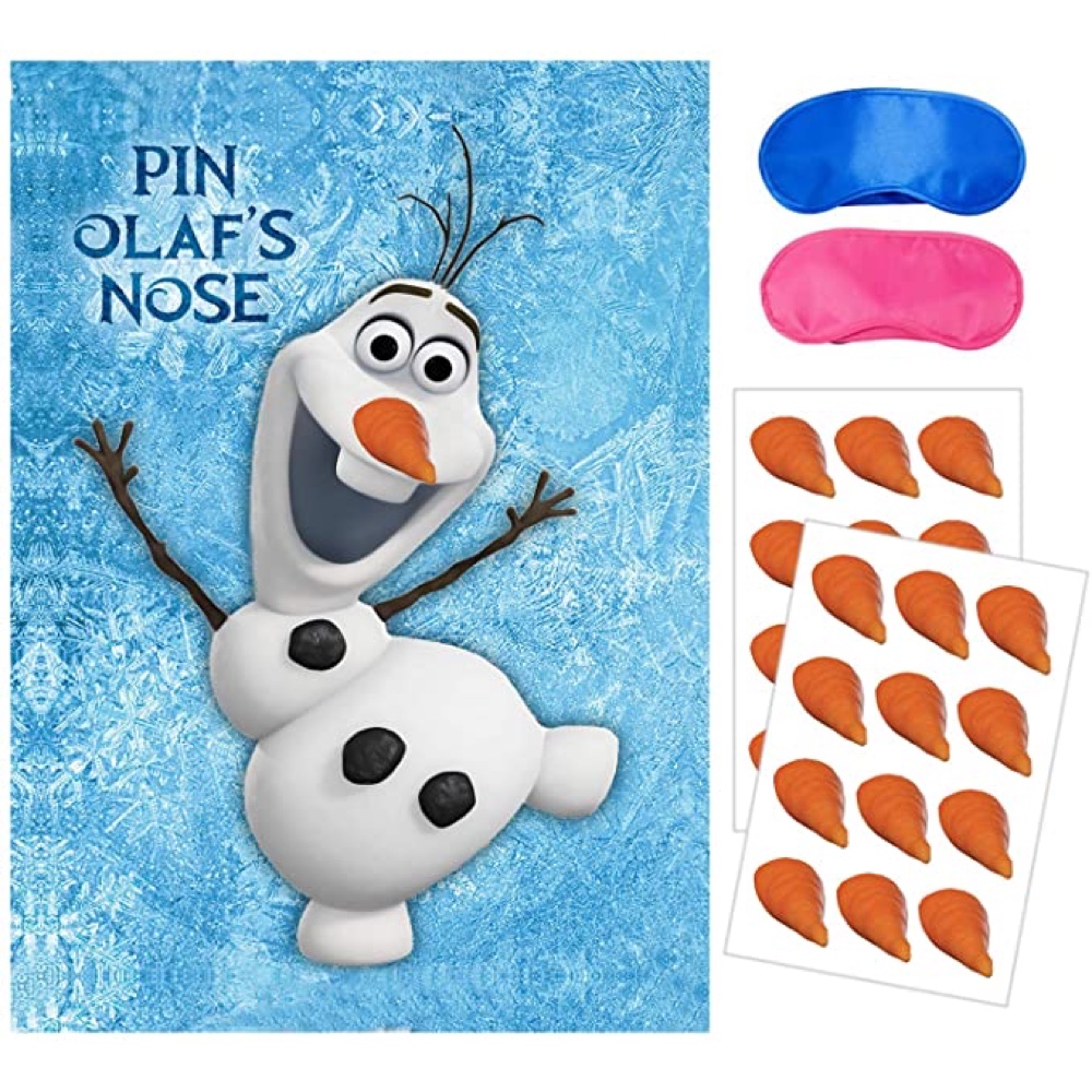 Disney Frozen Christmas Party Ideas - Xmas Party Theme - Disney Frozen Christmas Party Ideas - Xmas Party Theme - Pin Olaf's Nose Game