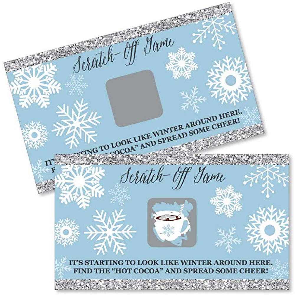 Winter Wonderland Party Ideas - Decorations - New Year - Christmas Party Themes - Scratch-Off Game