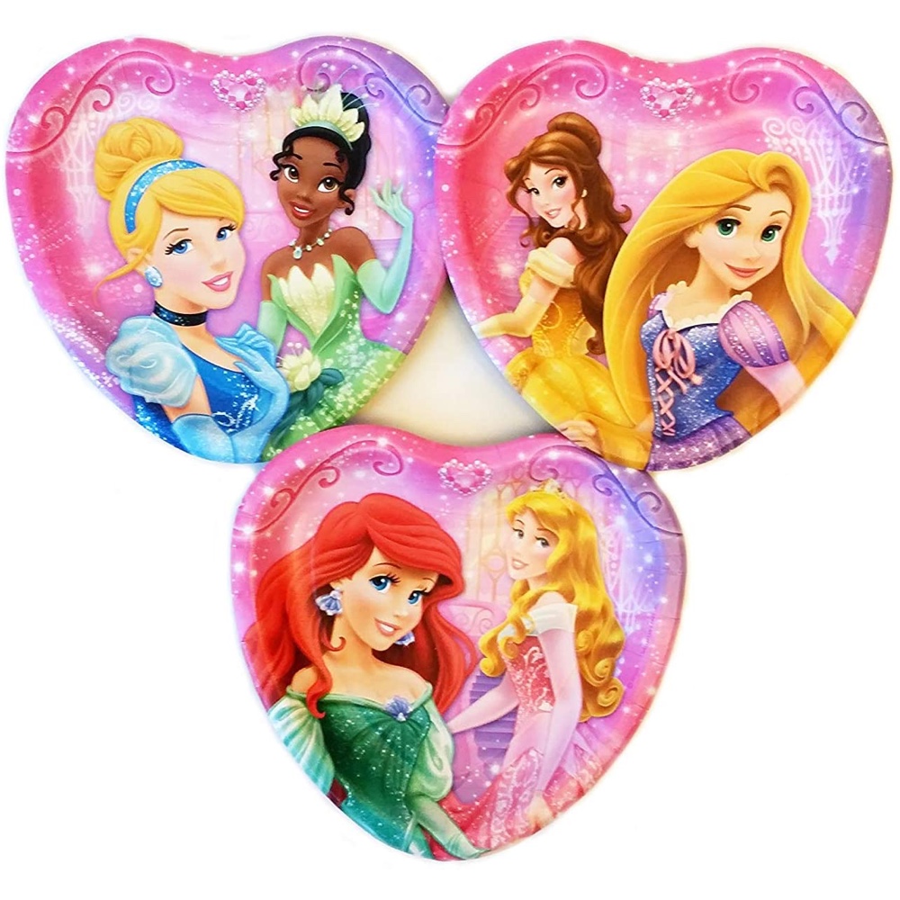 Disney Princess Theme Party - Disney Princess Party Supplies - Disney Princess Tableware - Paper Plates - Cups