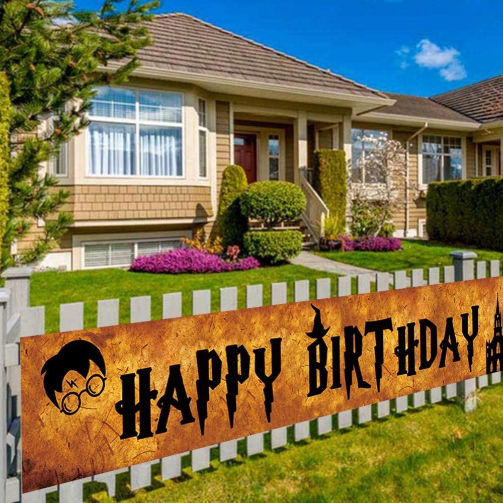 Harry Potter Themed Party - Hogwarts Birthday Party Ideas - Harry Potter Party Birthday Yard Banner