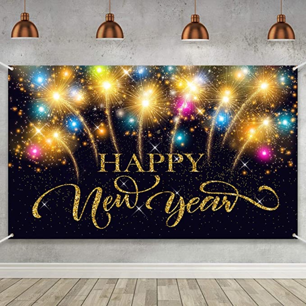 New Years Eve Party - Happy New Year Celebrations - Party Supplies - Decorations - Backdrop