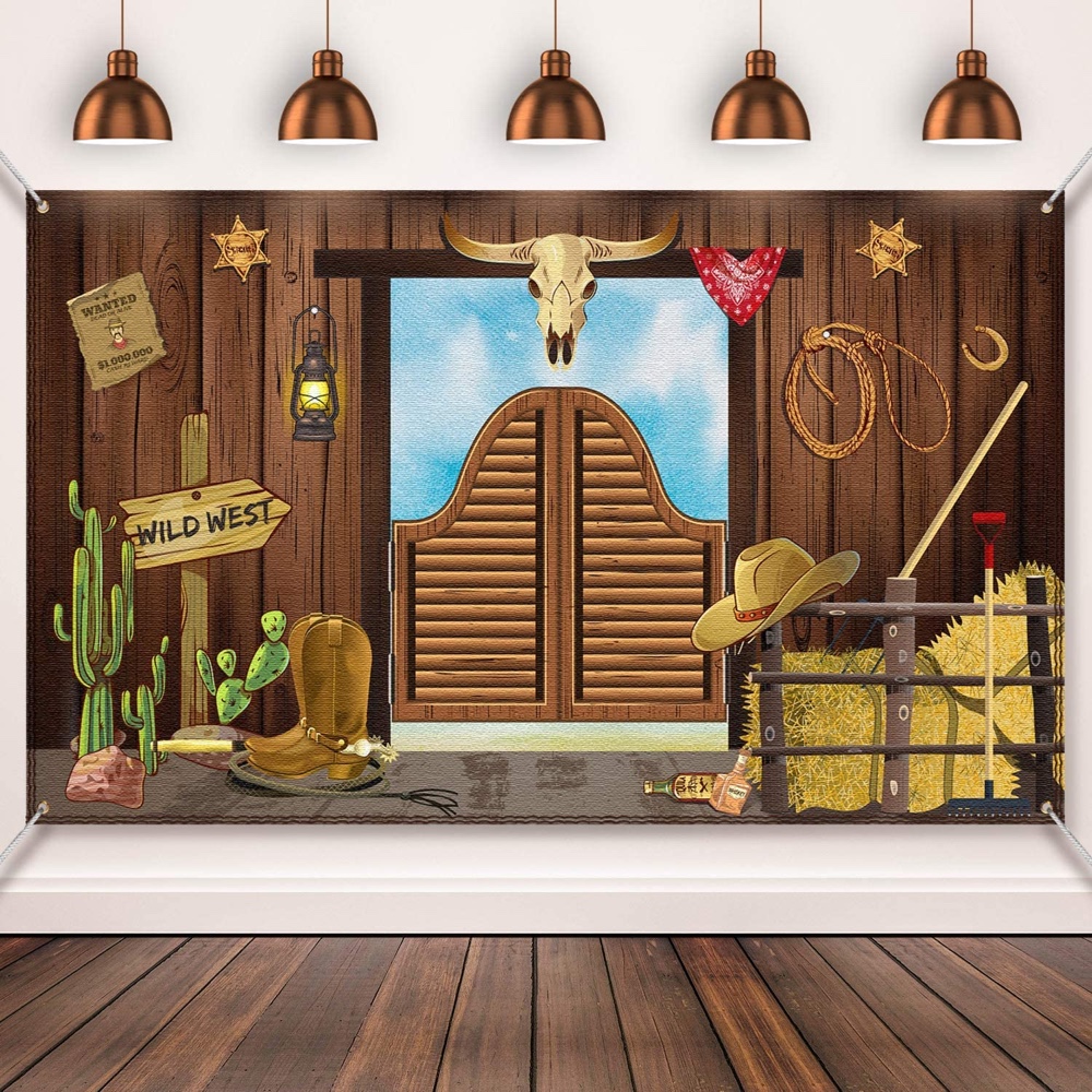 Wild West Themed Party - Ideas for Decorations and Supplies - Backdrop