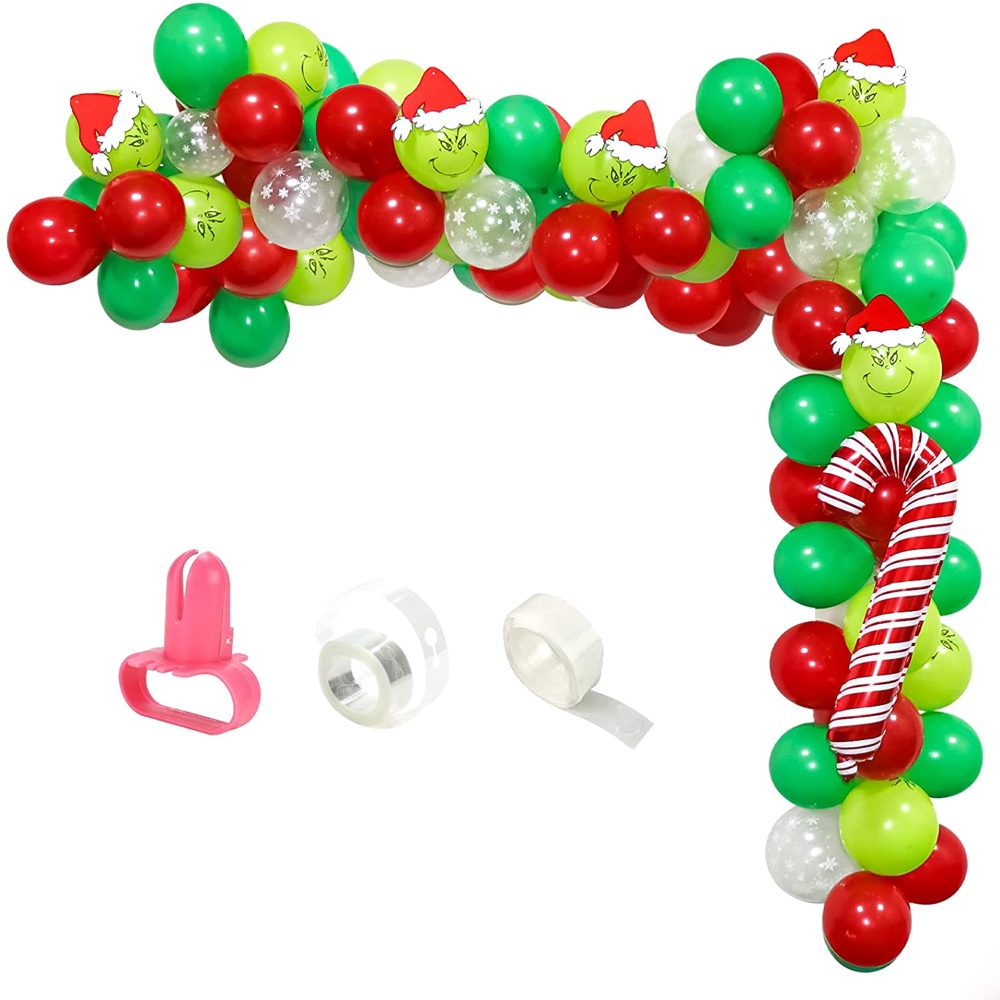 The Grinch Themed Christmas Party Ideas - Party Supplies - Party Decorations - Balloon Arch