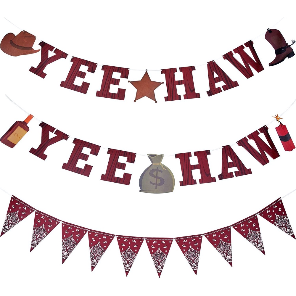 Cowboy Themed Party - Ideas for Decorations and Supplies - Banner