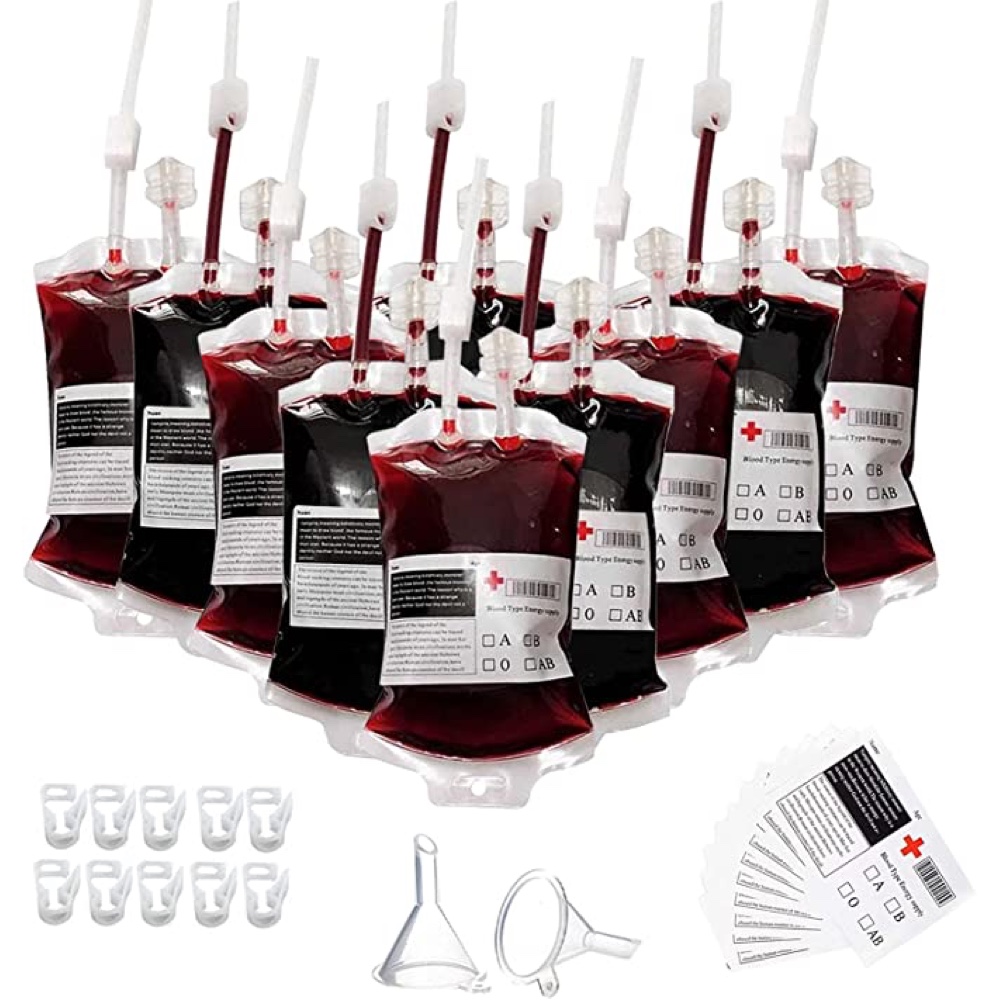 The Walking Dead Themed Party - Halloween Party Ideas - Zombie Party Ideas - Scary Birthday Party Themes - IV Blood Bag Drinks