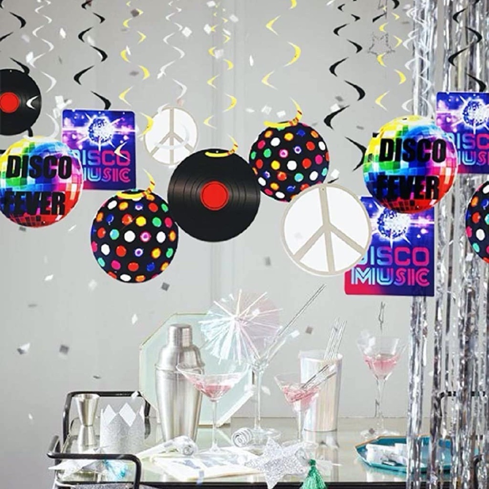 Saturday Night Fever Themed Party - 70's Party Ideas and Supplies - Hanging Decorations