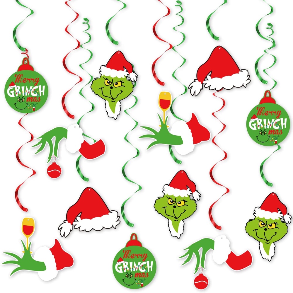The Grinch Themed Christmas Party Ideas - Party Supplies - Party Decorations - Hanging Decorations