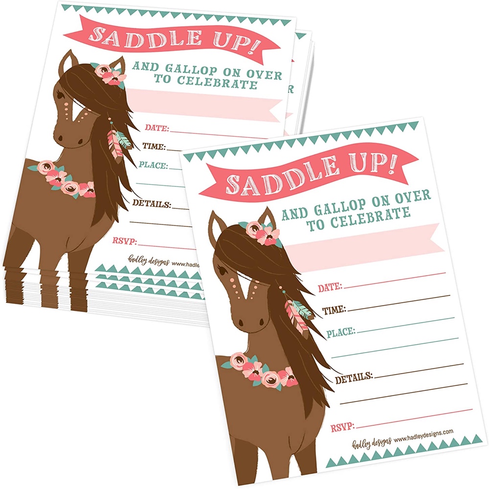 Cowboy Themed Party - Ideas for Decorations and Supplies - Invitations