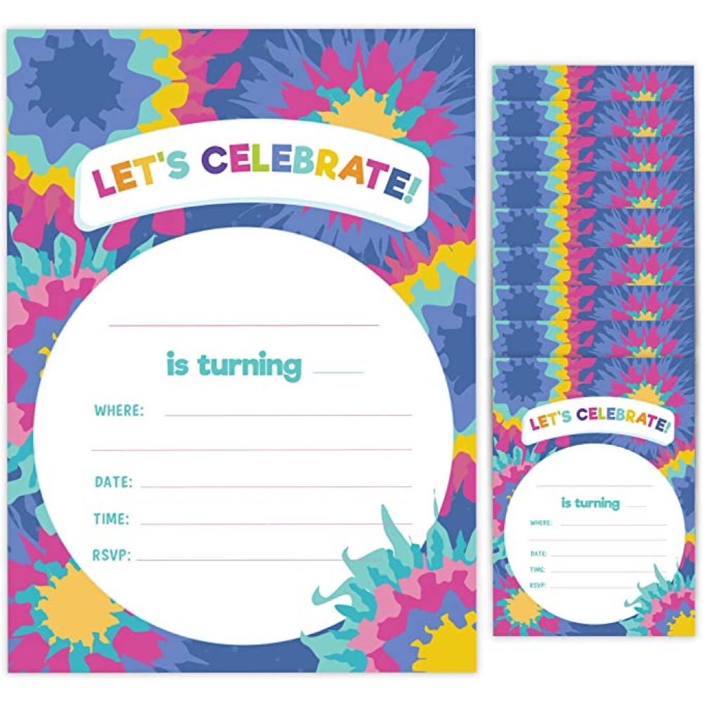 Hippy Themed Party - 60's Birthday Party - Ideas for Decorations and Supplies - Invitations