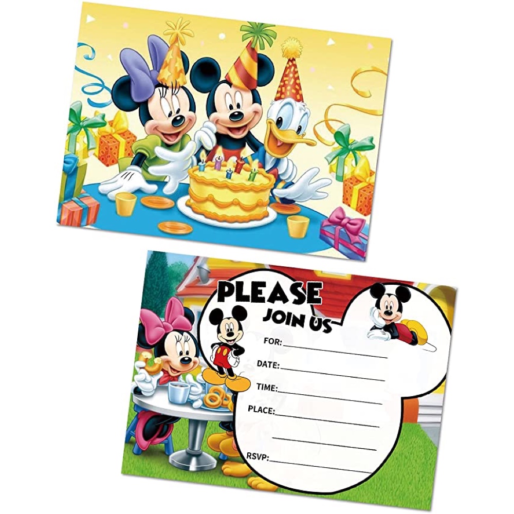 Mickey Mouse Themed Party - Disney Kids Party Ideas - Children Party Themes - Invitations