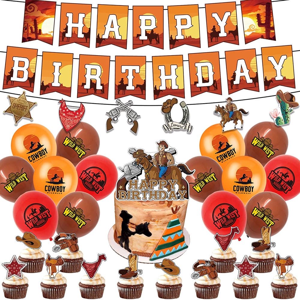 Wild West Themed Party - Ideas for Decorations and Supplies - Party Set - Party Kit