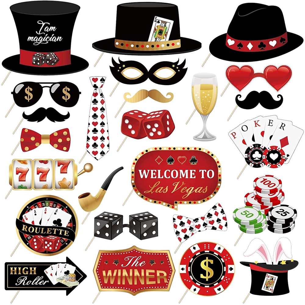 Casino Night Themed Party Ideas and Party Supplies and Home Casino Games and Card Tables - Photo Props