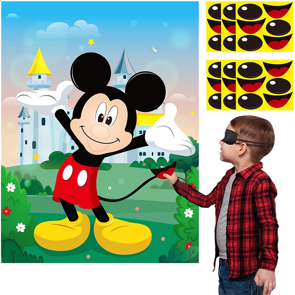 Mickey Mouse Themed Party - Disney Kids Party Ideas - Children Party Themes - Pin The Nose On Mickey Mouse Party Game