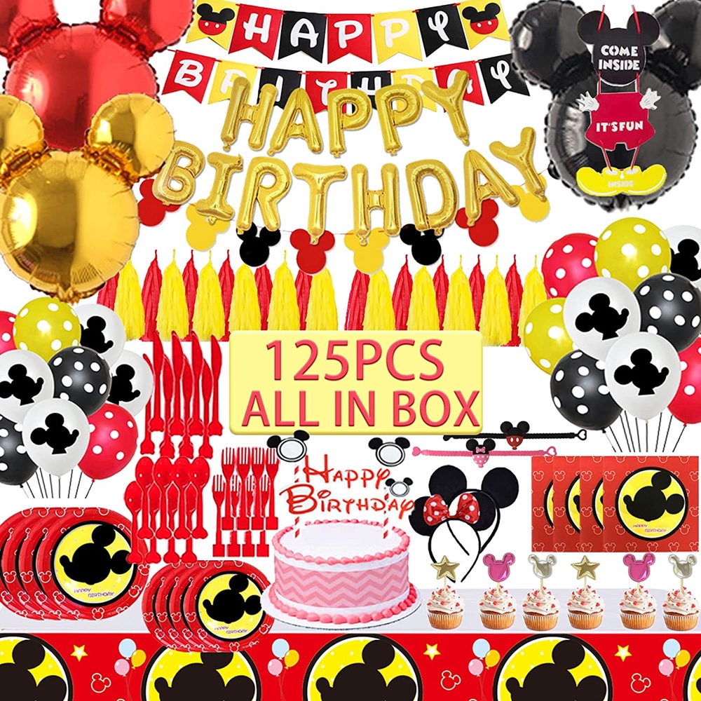 Mickey Mouse Themed Party - Disney Kids Party Ideas - Children Party Themes - Mickey Mouse Birthday Kit Set