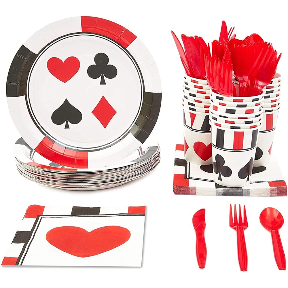 Poker Night Themed Party - Las Vegas Gambling Casino Theme Party - Tableware