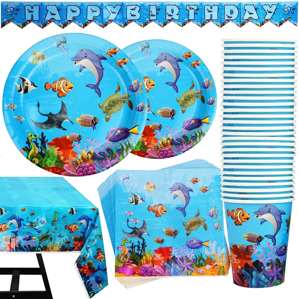 Under the Sea Themed Party - Ideas for Decorations and Party Supplies - Tableware