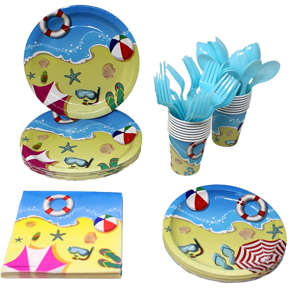 Beach Themed Party - Ideas for Decorations and Party Supplies - Tablewear