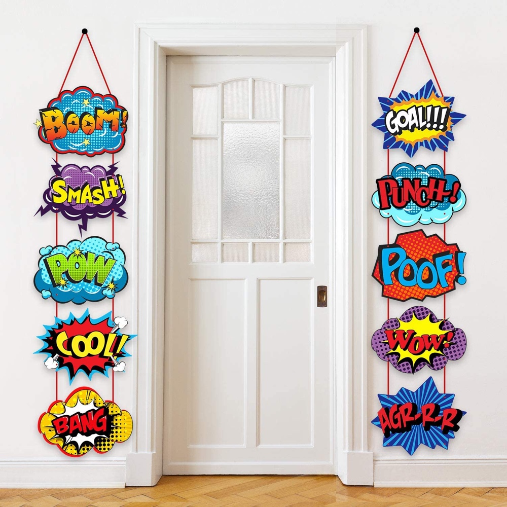 Superhero Themed Party - Ideas for Kids Parties - Superhero Wall Decorations