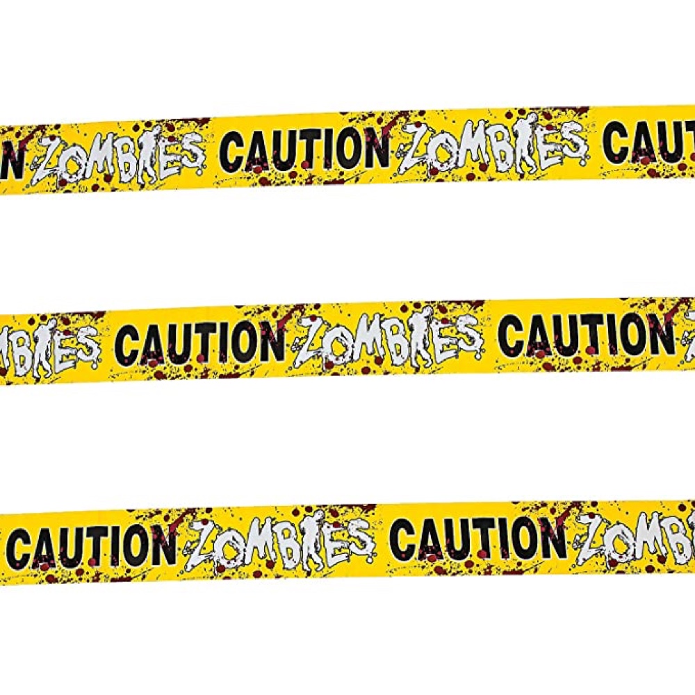 Zombie Themed Party - Horror Themed party - Halloween Party Ideas - Caution Zombies Tape