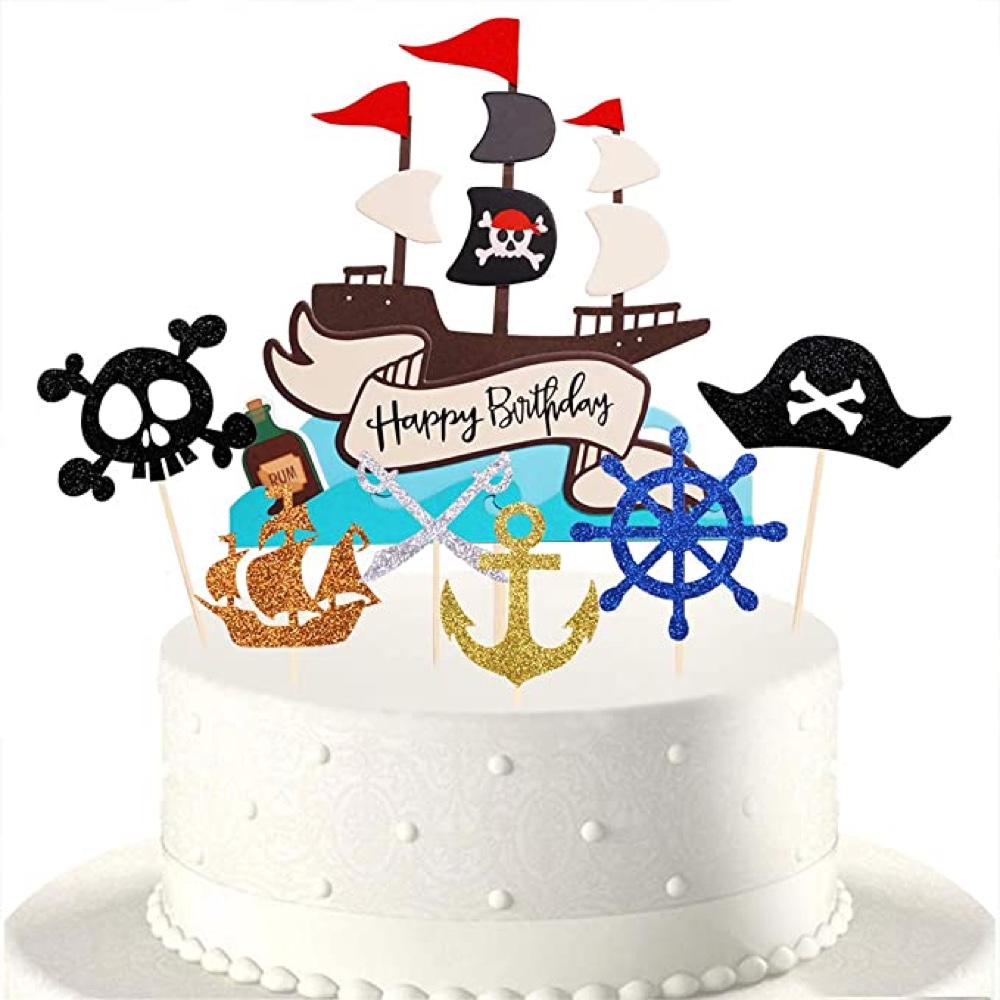 Pirate Themed Party - Birthday Party Ideas - Party Supplies and Decorations - Cake Topper