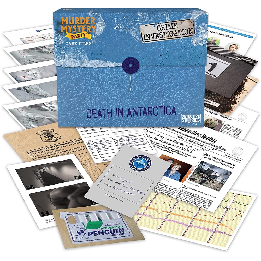 Christmas Murder Mystery Themed Party - Xmas Party Supplies - Games - Decorations - Death in Antartica