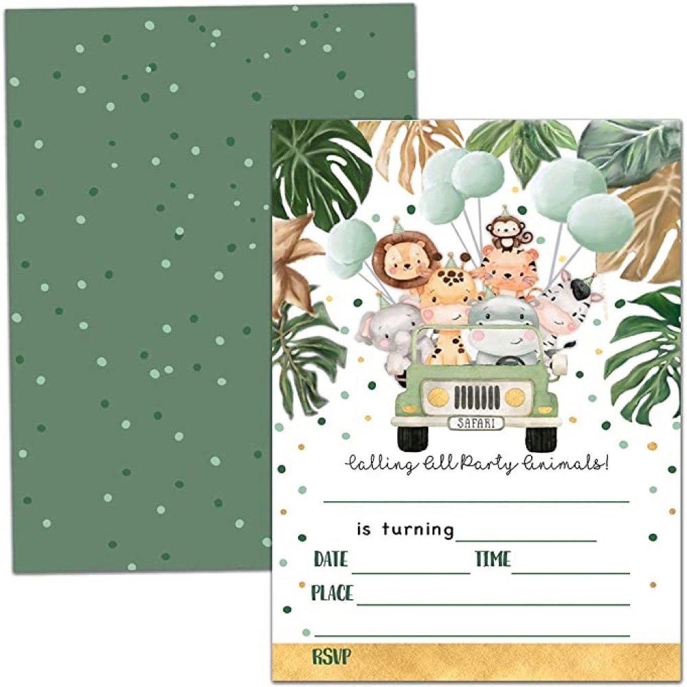 Animal Kingdom Themed Party - Party Ideas - Supplies and Decorations for Birthday Party - Party Invitations
