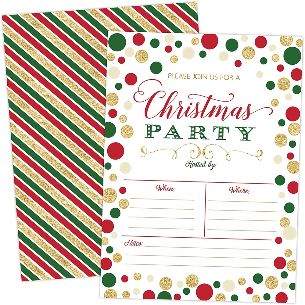 Groovy Christmas Themed Party Ideas - Party Supplies - Decorations - Disco Christmas - Party Invitations