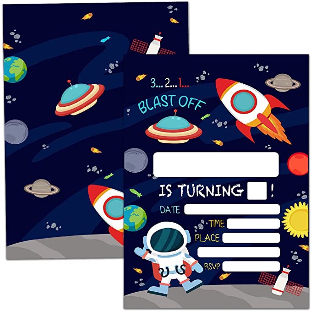 Sci-Fi Themed Party Ideas - Outer Space Party Supplies and Decorations - Party Invitations