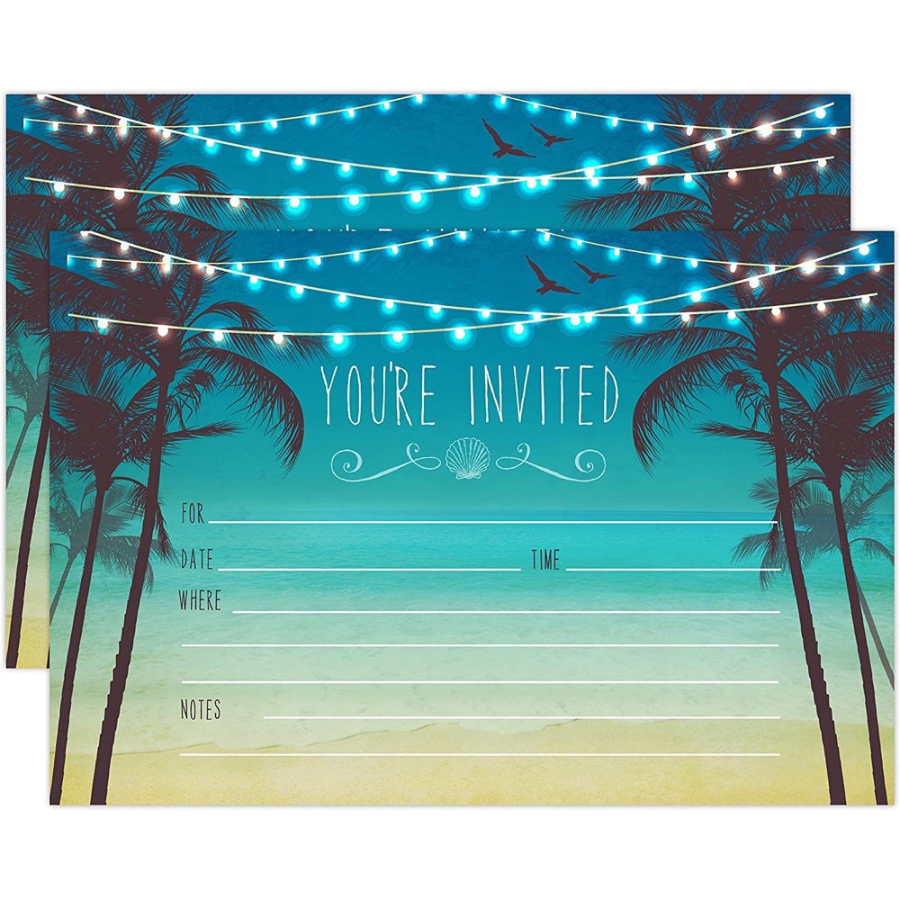 Seaside Themed Party - Beach Party Ideas - Party Supplies - Party Invitations