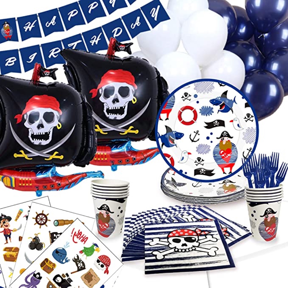 Pirate Themed Party - Birthday Party Ideas - Party Supplies and Decorations - Party Set - Party Kit