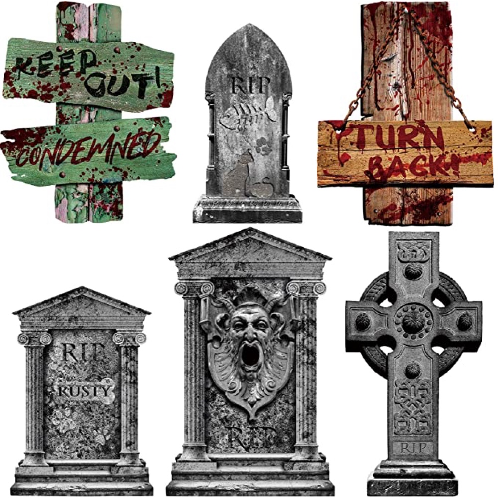 Famous Dead People Themed Party - Dead Celebrity Party Ideas - Halloween Party Ideas - Tombstone Decorations