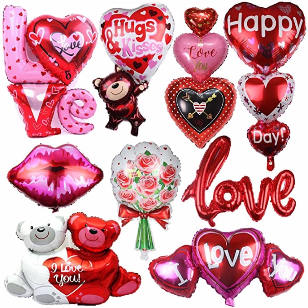 Valentine's Day Themed Cocktails Party - Ideas - Decorations - Party Supplies - Food - Heart Shaped Balloons