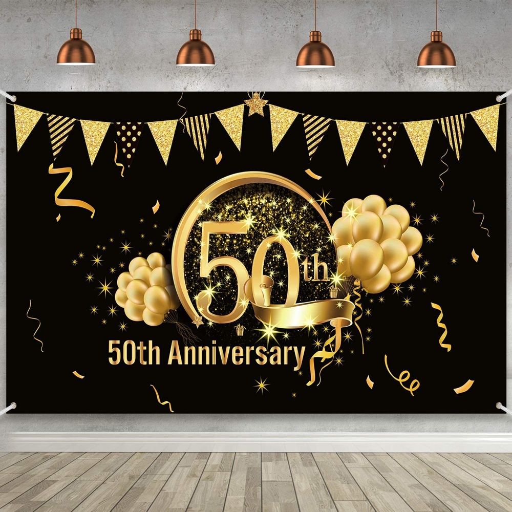 Golden Wedding Anniversary Party Ideas - Decorations - Supplies - Gifts - Backdrop
