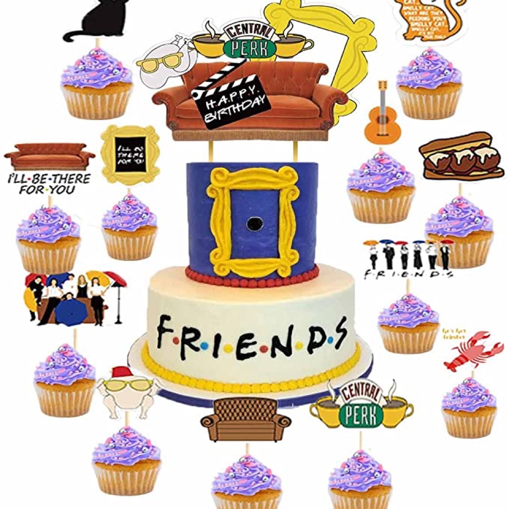 Friends Themed Bachelorette Party - Bridal Shower - Party - Ideas - Inspiration - Themes - Decorations - Friends Cake Toppers and Decorations