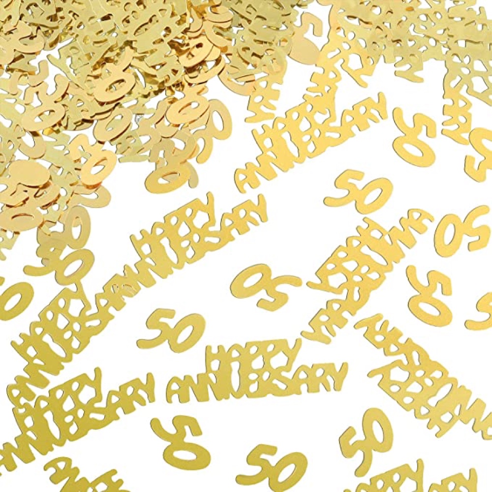 Golden Wedding Anniversary Party Ideas - Decorations - Supplies - Gifts - Confetti