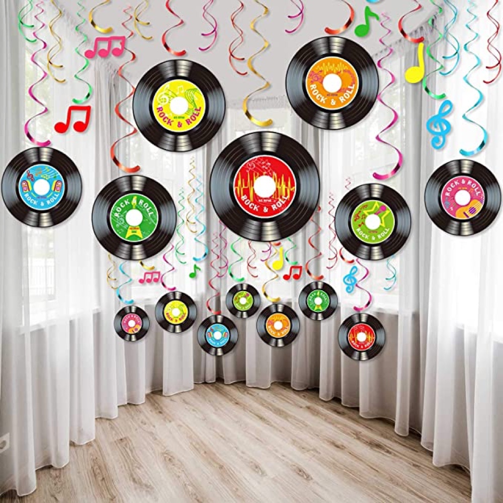 Elvis Themed Party - Rock 'n' Roll Party - Music Party - Party Decorations - Supplies - Costumes - Ideas - Hanging Decorations