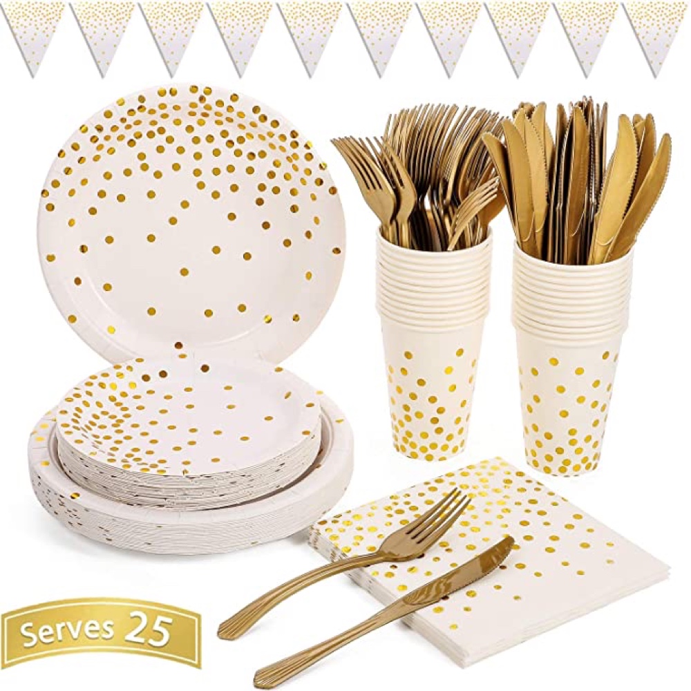 Golden Wedding Anniversary Party Ideas - Decorations - Supplies - Gifts - Tableware