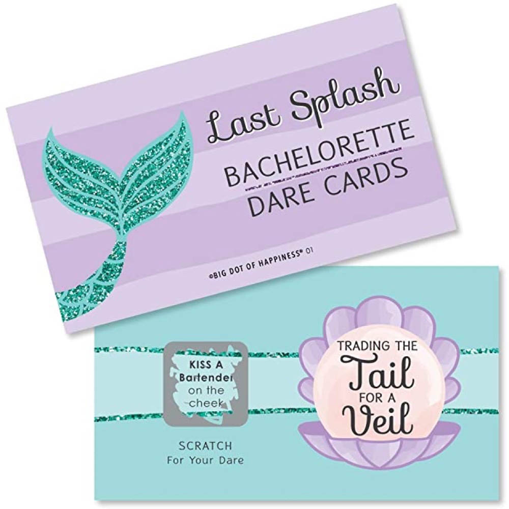 Last Splash Mermaid Bash Bachelorette Party - Ideas - Inspiration - Themes - Decorations - Party Supplies - Dare Cards
