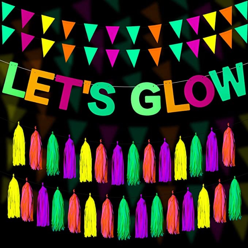 Neon Themed Party - Ideas - Inspiration - Themes - Decorations - Party Supplies - Hanging Banner