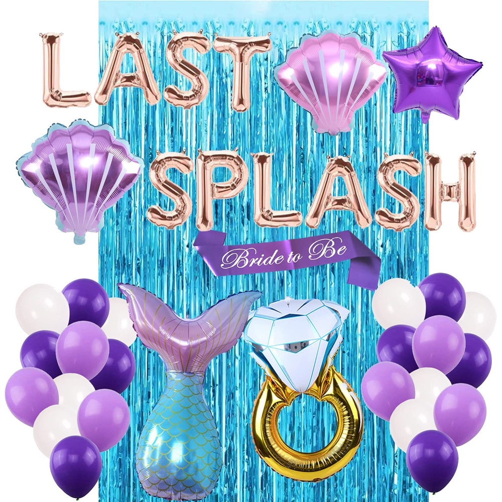 Last Splash Mermaid Bash Bachelorette Party - Ideas - Inspiration - Themes - Decorations - Party Supplies - Party Supplies Set
