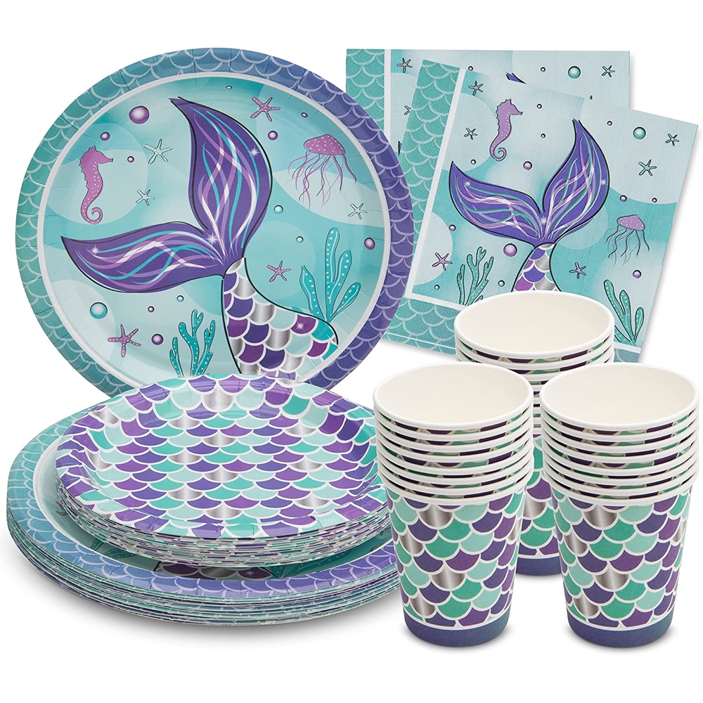 Last Splash Mermaid Bash Bachelorette Party - Ideas - Inspiration - Themes - Decorations - Party Supplies - Tableware